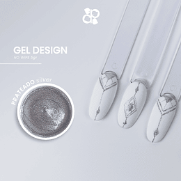 Gel Design Silver No Wipe Purple