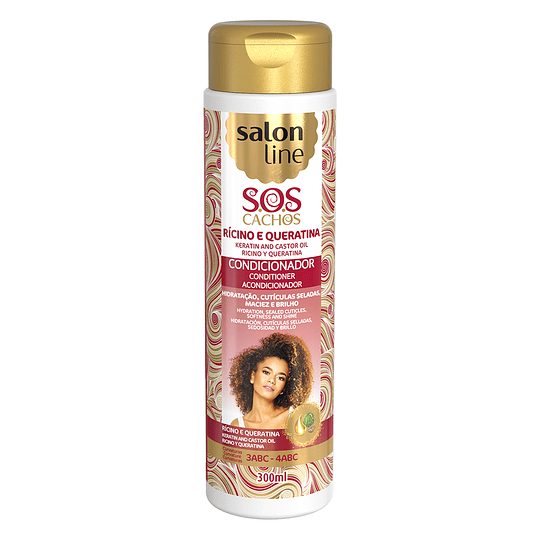 Salon Line Shampoo SOS Cachos Rícino E Queratina 300ml