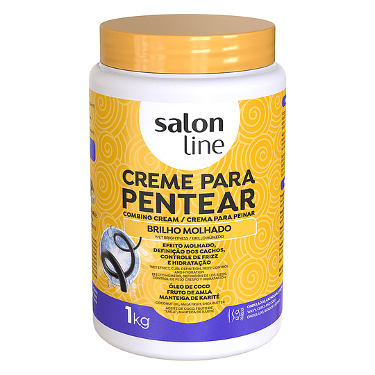 Salon Line Creme Para Pentear Brilho Molhado 1Kg