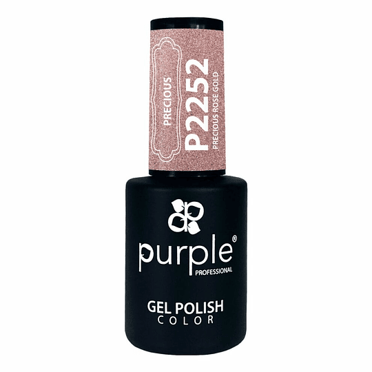 Verniz Gel Purple P2252 Precious Rose Gold glitter