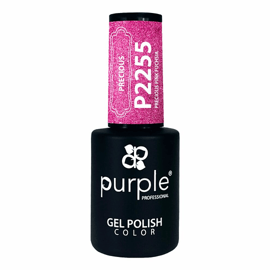 Verniz Gel PurpleP2255 Precious Pink Fuchsia glitter