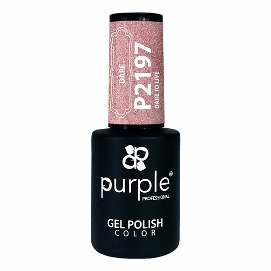 Verniz Gel Purple P2197 Dare to Live glitter