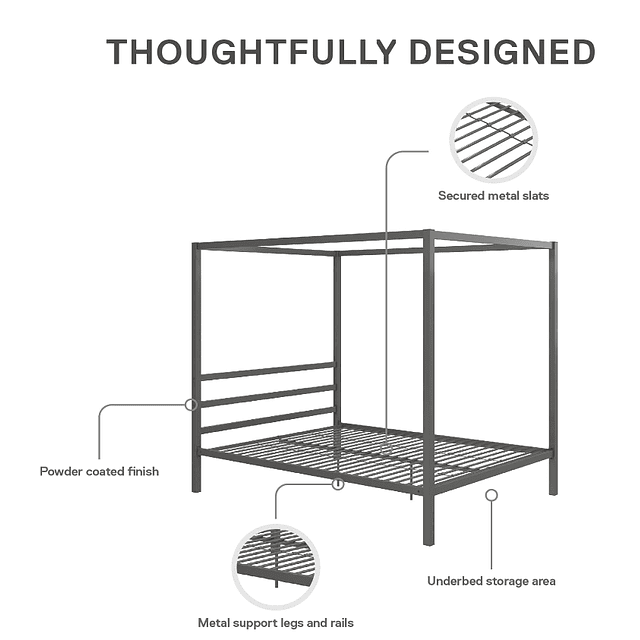 Cama Dossel de Metal tamaño  QUEEN Dhp 7