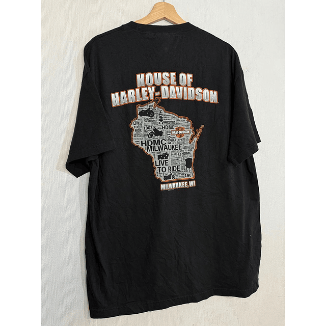 Polera algodón manga corta, hombre marca Harley Davidson, Talla XL 1926 5