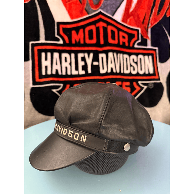 Boina cuero marca Harley Davidson, color negro Talla S 1941 4
