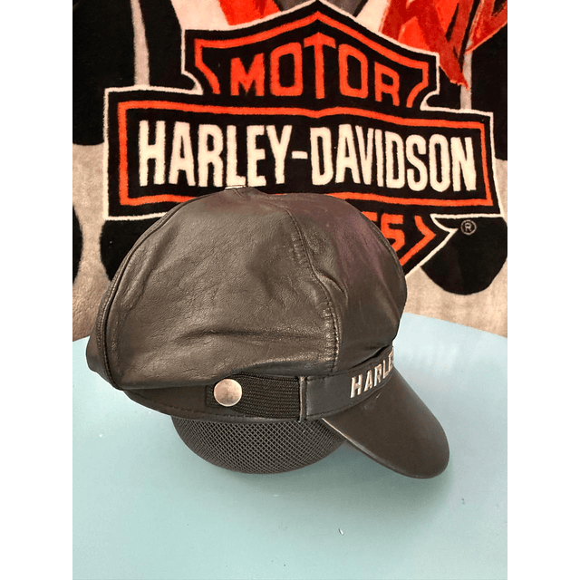 Boina cuero marca Americana, color negro Talla Ajustable 1942 2