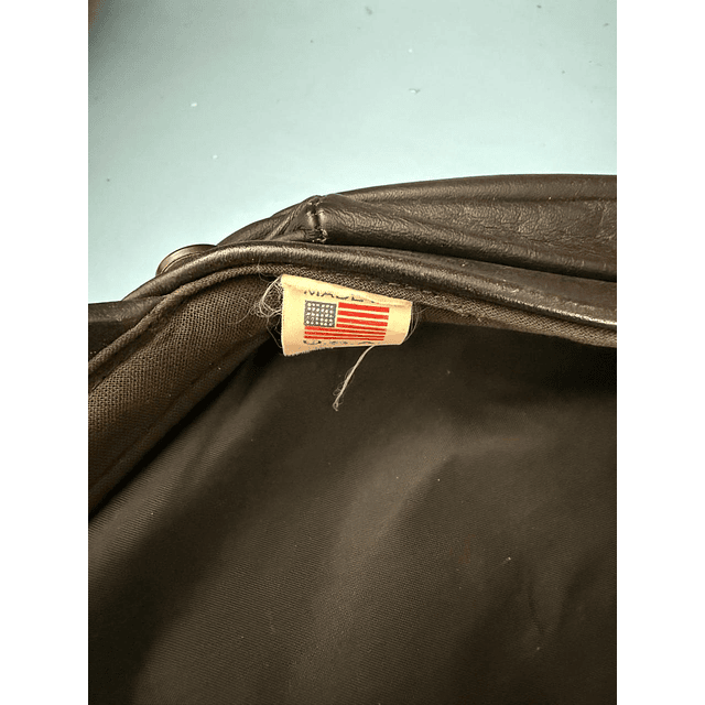 Boina cuero marca Americana, color negro Talla Ajustable 1942 3