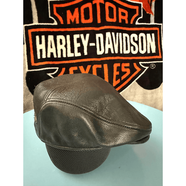 Boina cuero marca Harley Davidson, color negro Talla XS 1943 2