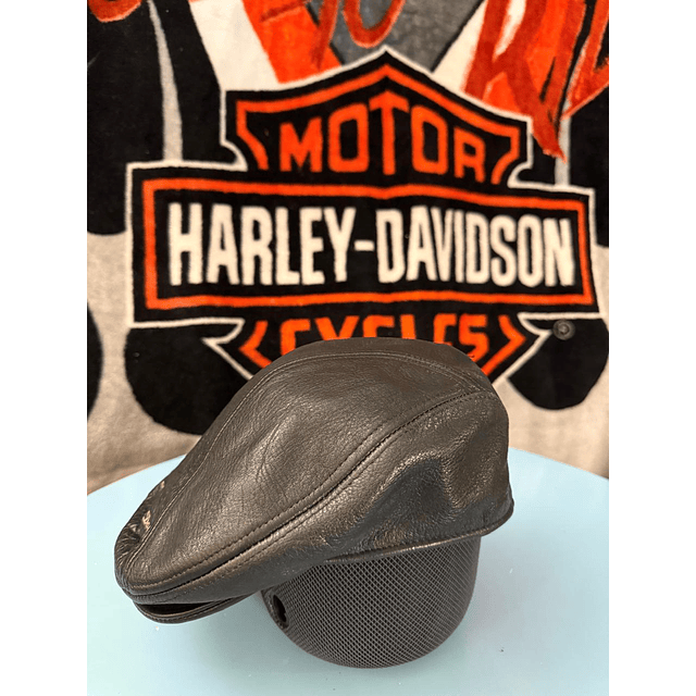 Boina cuero marca Harley Davidson, color negro Talla XS 1943 4