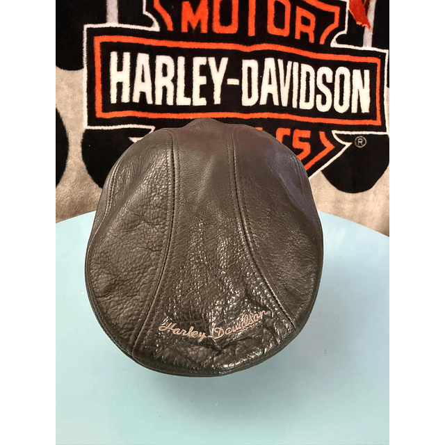 Boina cuero marca Harley Davidson, color negro Talla XS 1943 5