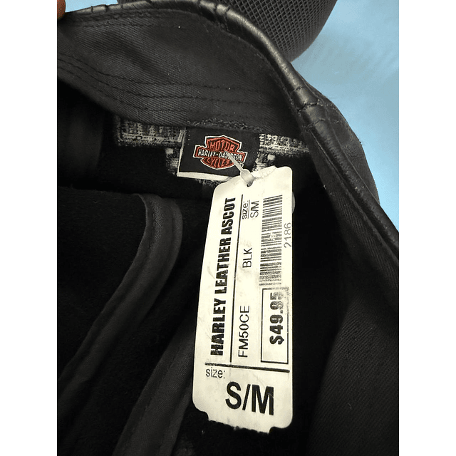 Boina cuero marca Harley Davidson, color negro Talla S/M 1944 5