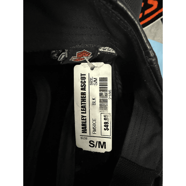 Boina cuero marca Harley Davidson, color negro Talla S/M 1944 4