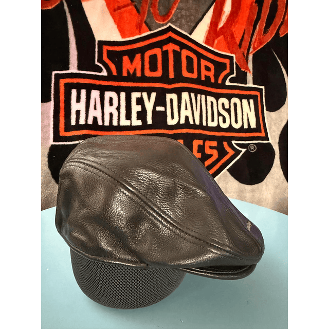 Boina cuero marca Harley Davidson, color negro Talla S/M 1944 6