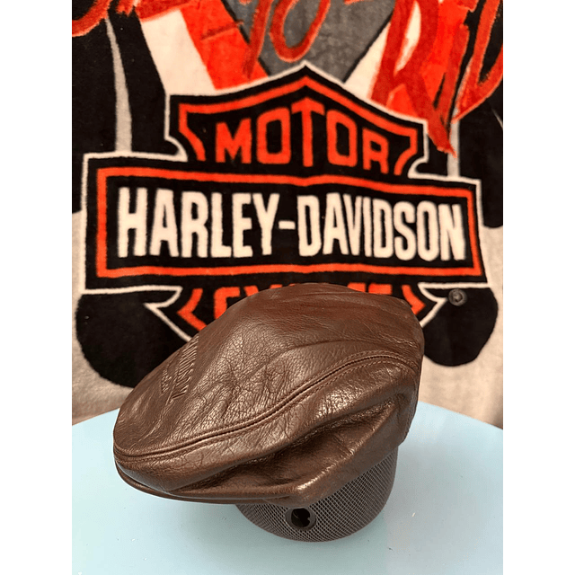Boina cuero marca Harley Davidson, color café Talla M 1945 5