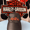 Gorro cuero ajustable marca Hot Leather, color negro Talla ajustable 1946 1
