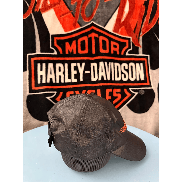 Gorro cuero ajustable marca Hot Leather, color negro Talla ajustable 1946 5
