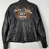 Chaqueta cuero marca Harley Davidson, color negro talla L 1952 6