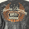 Chaqueta cuero marca Harley Davidson, color negro talla L 1952 9