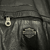  Chaqueta cuero casual marca Harley Davidson, color negra, Talla L 1953  5