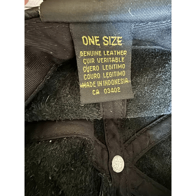 Gorro cuero ajustable marca Harley Davidson, color negro Talla ajustable 1956 3