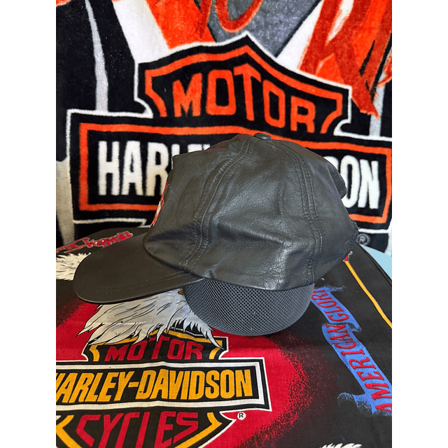 Gorro cuero ajustable marca Harley Davidson, color negro Talla ajustable 1956 6