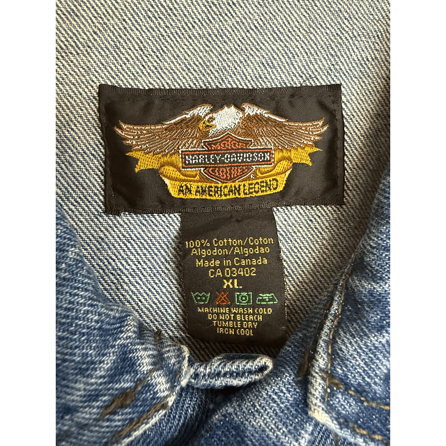 Chaqueta Denin Vest Parchera hombre Harley Davidson, Talla XL 1957 3