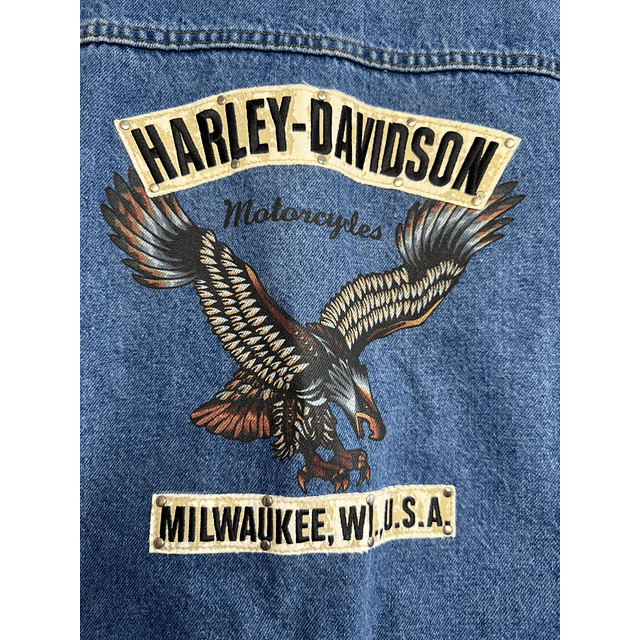 Chaqueta Denin Vest Parchera hombre Harley Davidson, Talla XL 1957 4