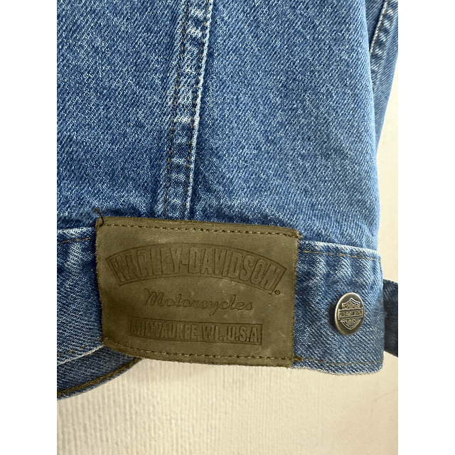 Chaqueta Denin Vest Parchera hombre Harley Davidson, Talla XL 1957 5