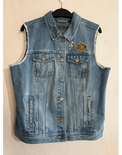 Chaqueta Denin Vest Parchera mujer Harley Davidson, Talla L 1958