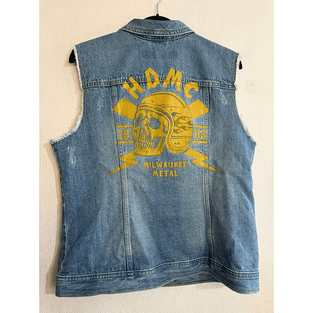 Chaqueta Denin Vest Parchera mujer Harley Davidson, Talla L 1958 2