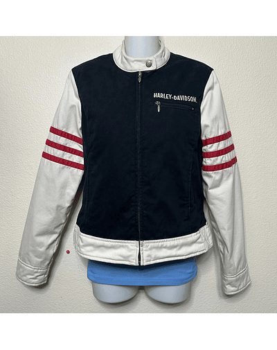 Chaqueta cordura mujer marca Harley Davidson, color negro Talla M 1960
