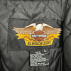 Chaqueta cuero marca Harley Davidson, color negro talla L 1961 3