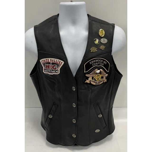 Chaqueta Vest Cuero mujer Marca Harley Davidson, Talla W/S 1962 3