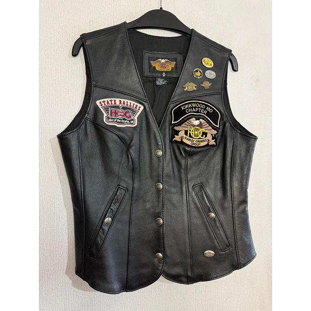 Chaqueta Vest Cuero mujer Marca Harley Davidson, Talla W/S 1962 1