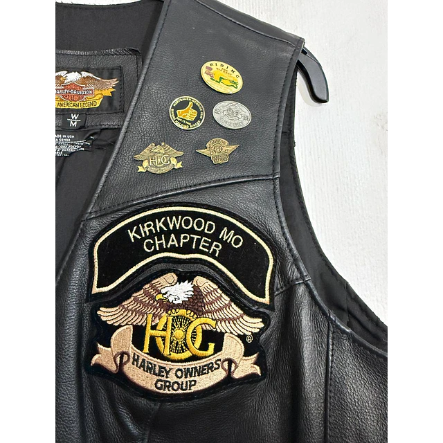 Chaqueta Vest Cuero mujer Marca Harley Davidson, Talla W/S 1962 8