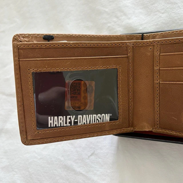 Billetera cuero marca Harley Davidson, color café 1963 3
