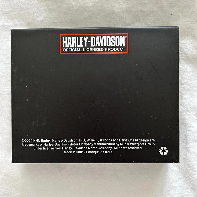 Billetera cuero marca Harley Davidson, color negro 1964 7