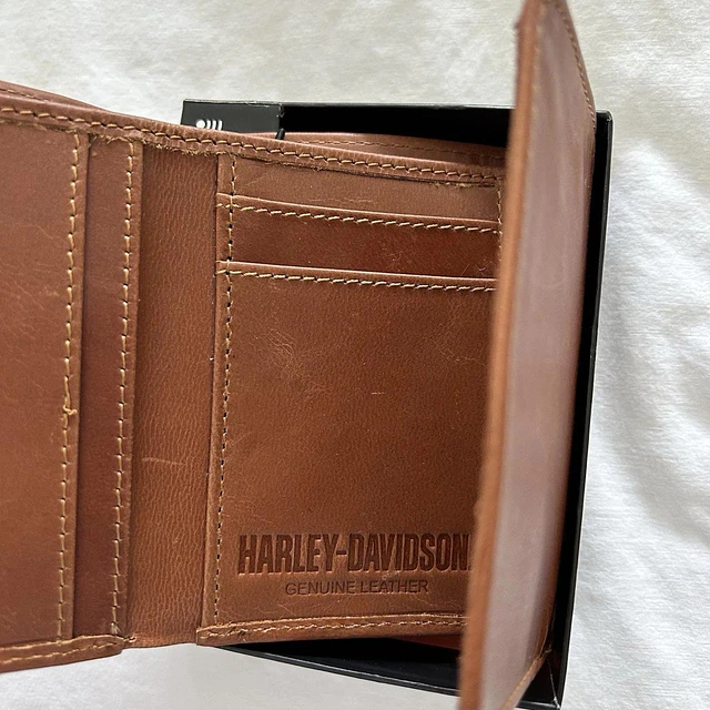 Billetera cuero marca Harley Davidson, color café 1965 3