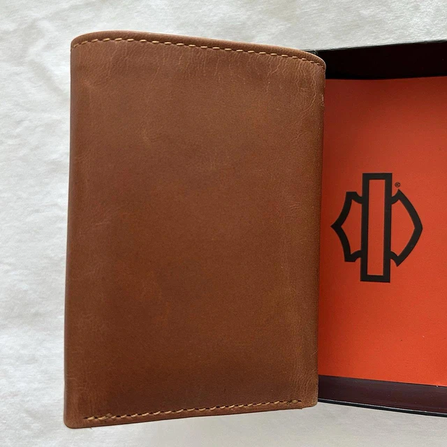 Billetera cuero marca Harley Davidson, color café 1965 4