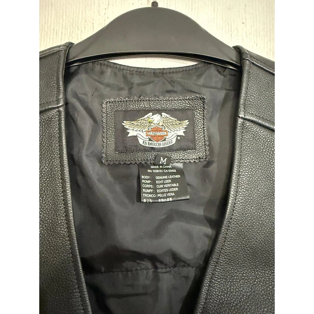 Chaqueta Vest Cuero Marca Harley Davidson, Talla M 1965 3