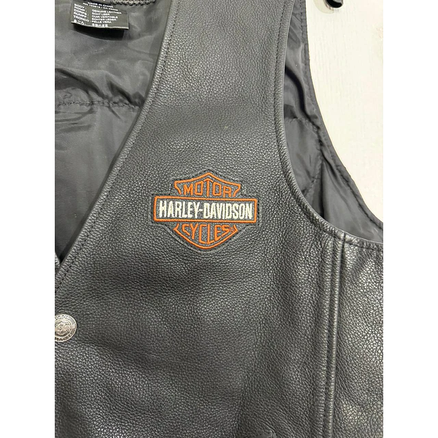 Chaqueta Vest Cuero Marca Harley Davidson, Talla M 1965 4