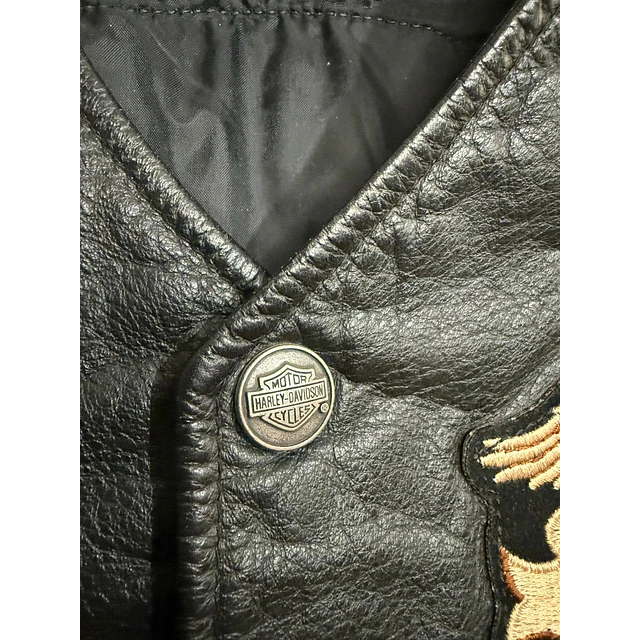Chaqueta Parchera Vest casual reciclada marca Harley Davidson Talla L 1966 7