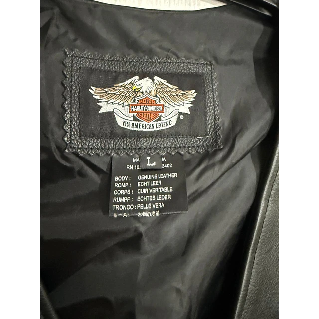 Chaqueta Parchera Vest casual reciclada marca Harley Davidson Talla L 1966 3