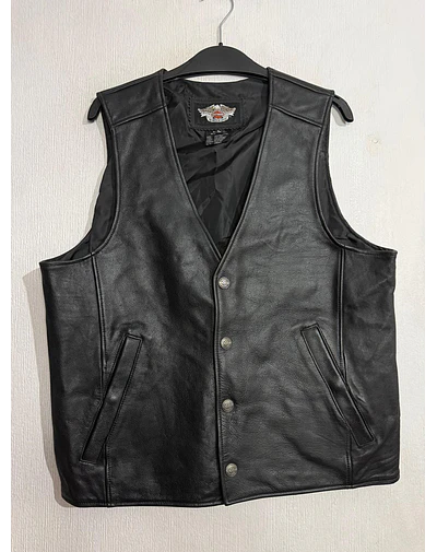 Chaqueta Parchera Vest casual reciclada marca Harley Davidson Talla L 1967