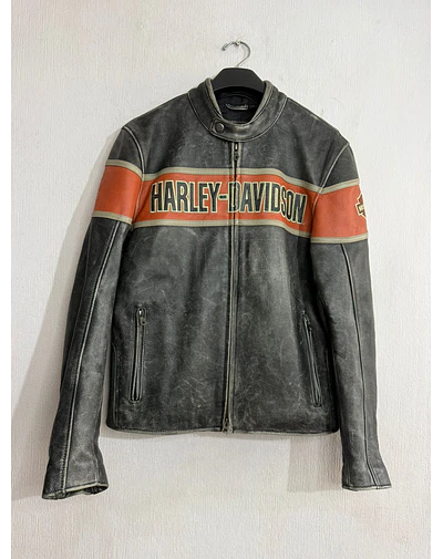 Chaqueta cuero marca Harley Davidson, modelo Victory Lane, talla M, 1969