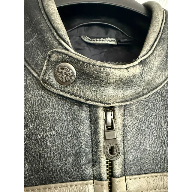 Chaqueta cuero marca Harley Davidson, modelo Victory Lane, talla M, 1969 5