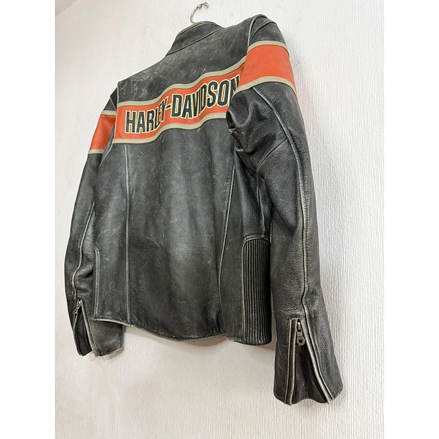 Chaqueta cuero marca Harley Davidson, modelo Victory Lane, talla M, 1969 12