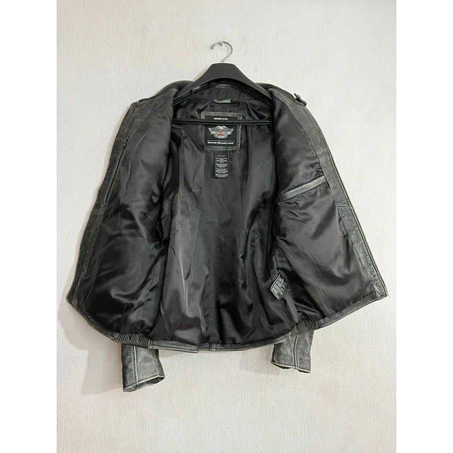 Chaqueta cuero marca Harley Davidson, modelo Victory Lane, talla M, 1969 6
