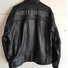 Chaqueta cuero marca Harley Davidson, color negro, modelo desmontable talla XL 1975 2