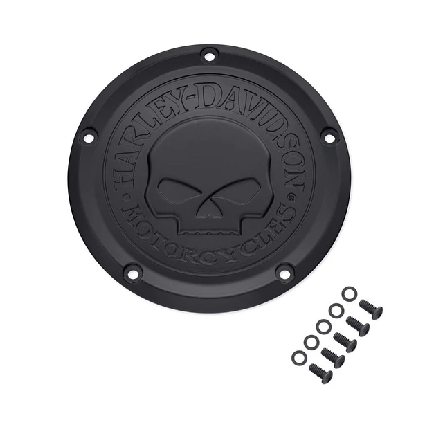 Derby Cover, Modelo Willie G Skull, marca Harley Davidson,  PN 25700740, 1978 4